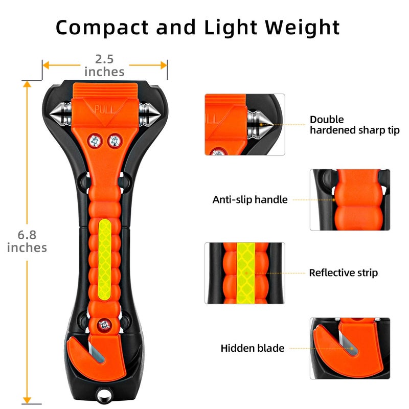 nomiou 20 Pack Window Breaker and Seat Belt Cutter, Emergency Escape Tool Safety Hammer, Life Saving Survival Kit - Image 2